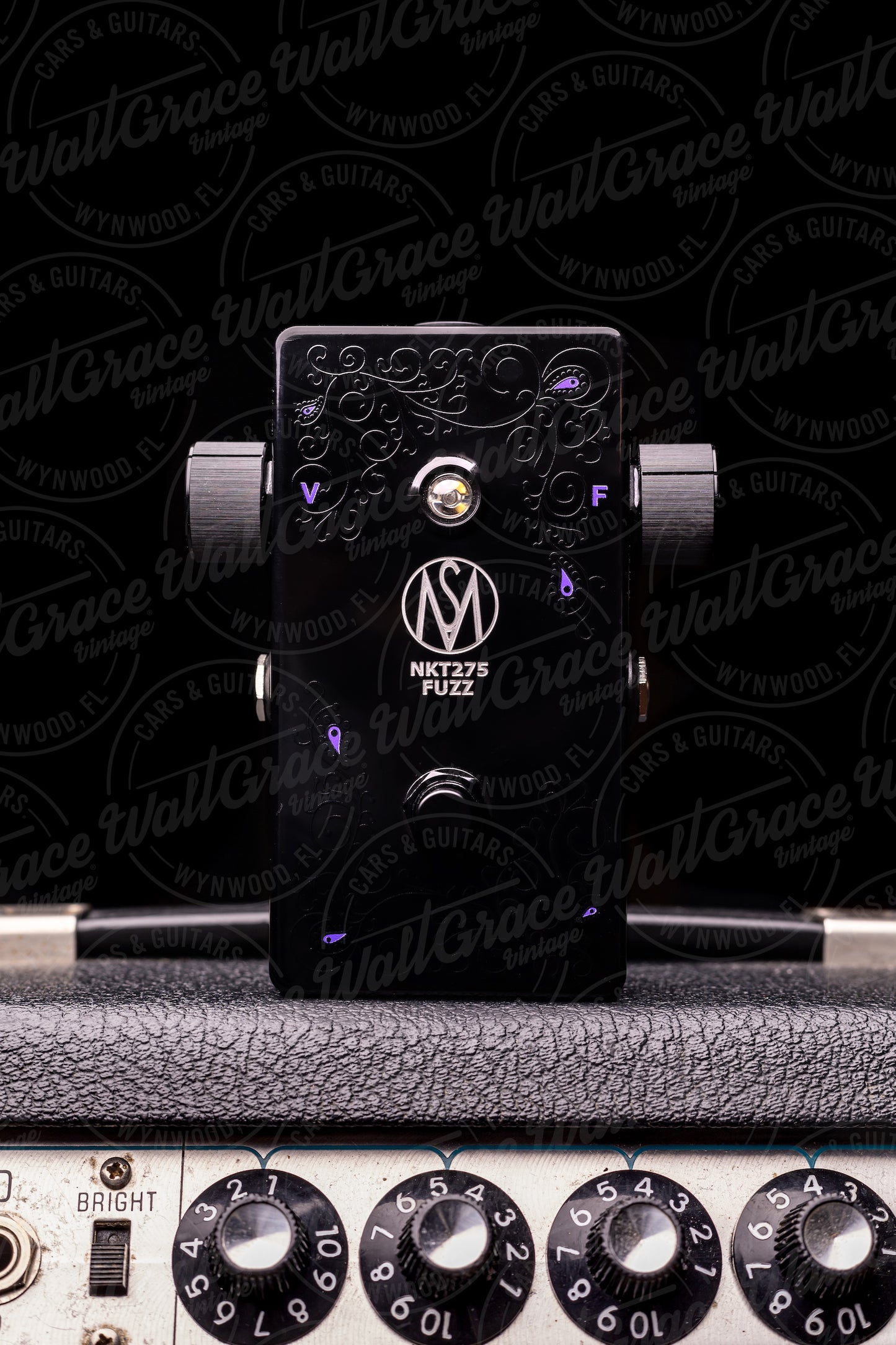 SM Limited Edition All Black Red Dot NKT275 SM Fuzz Pedal