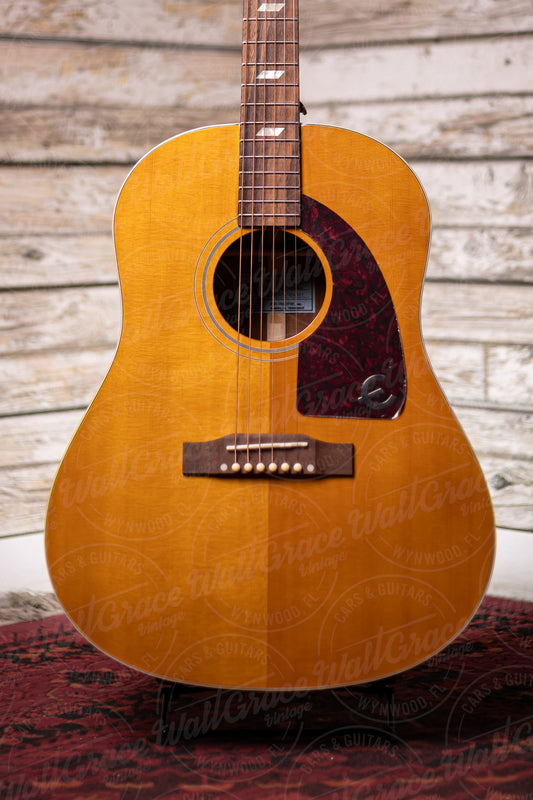 Epiphone Masterbilt Texan Acoustic-Electric Guitar - Antique Natural Aged Gloss