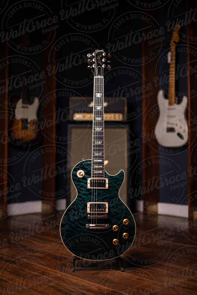 2002 Gibson Custom Shop Les Paul Elegant Quilt Top Electric Guitar - Peacock