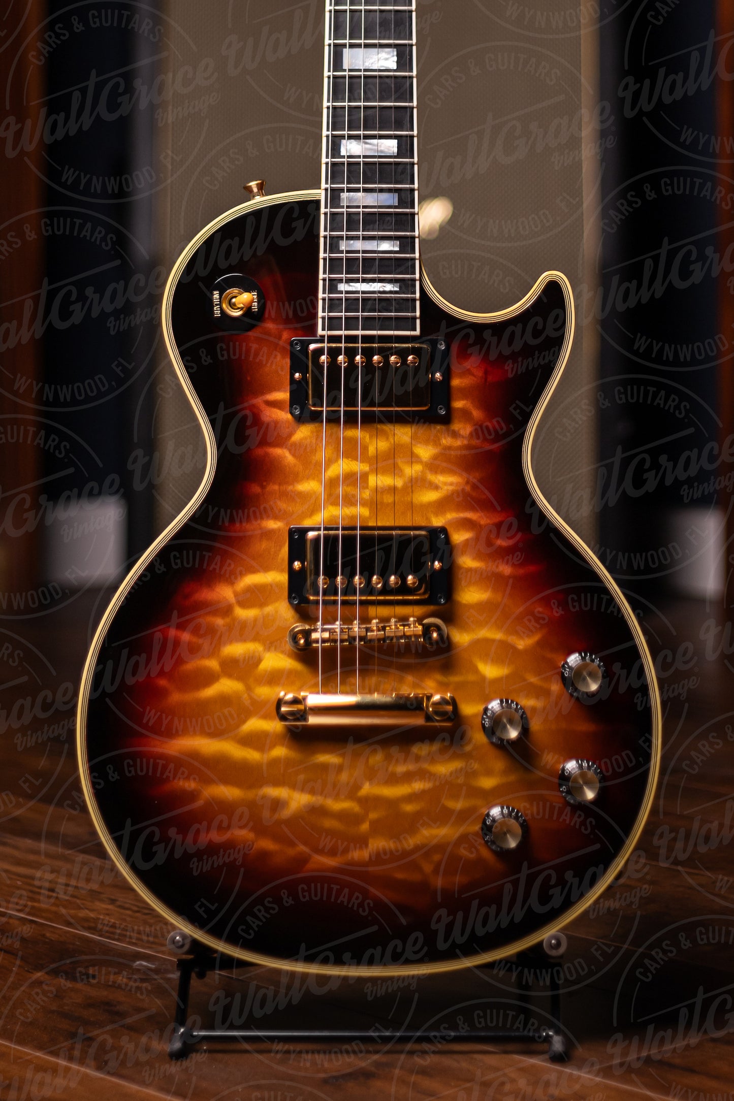 Gibson Custom Shop 1968 Les Paul Custom Quilt Top Electric Guitar - Tri Burst