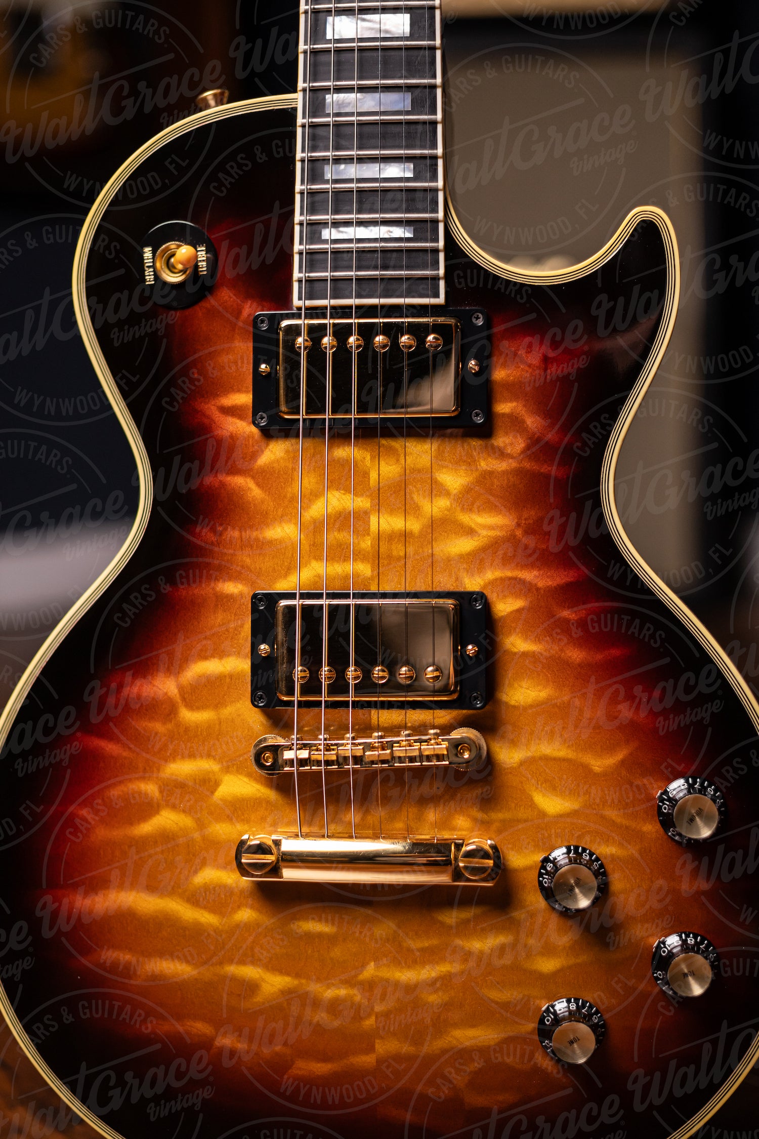 Gibson Custom Shop 1968 Les Paul Custom Quilt Top Electric Guitar - Tri Burst