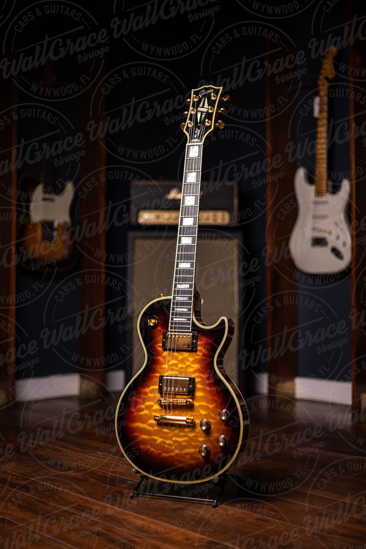 Gibson Custom Shop 1968 Les Paul Custom Quilt Top Electric Guitar - Tri Burst