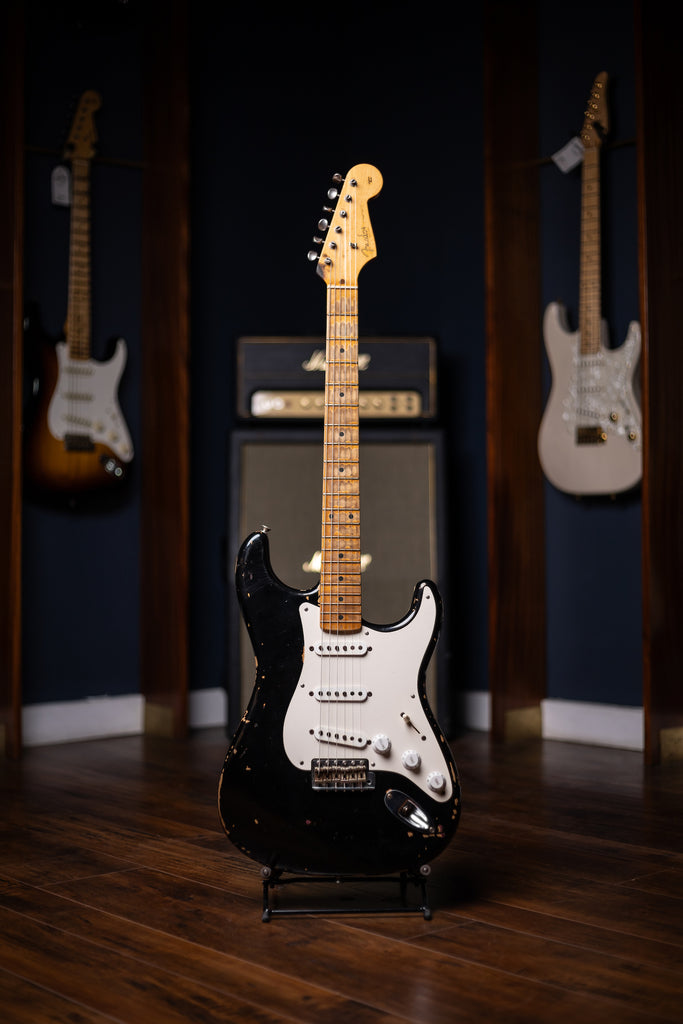 2005 Fender Custom Shop Eric Clapton Blackie Tribute Stratocaster Relic John English Masterbuilt Electric Guitar - Black