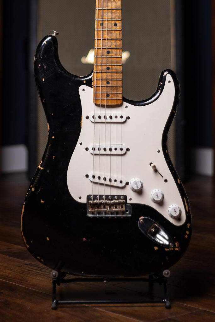 2005 Fender Custom Shop Eric Clapton Blackie Tribute Stratocaster Relic John English Masterbuilt Electric Guitar - Black