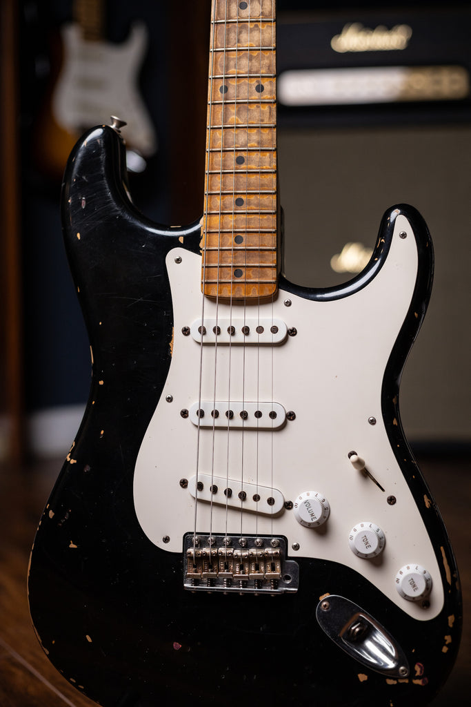 2005 Fender Custom Shop Eric Clapton Blackie Tribute Stratocaster Relic John English Masterbuilt Electric Guitar - Black