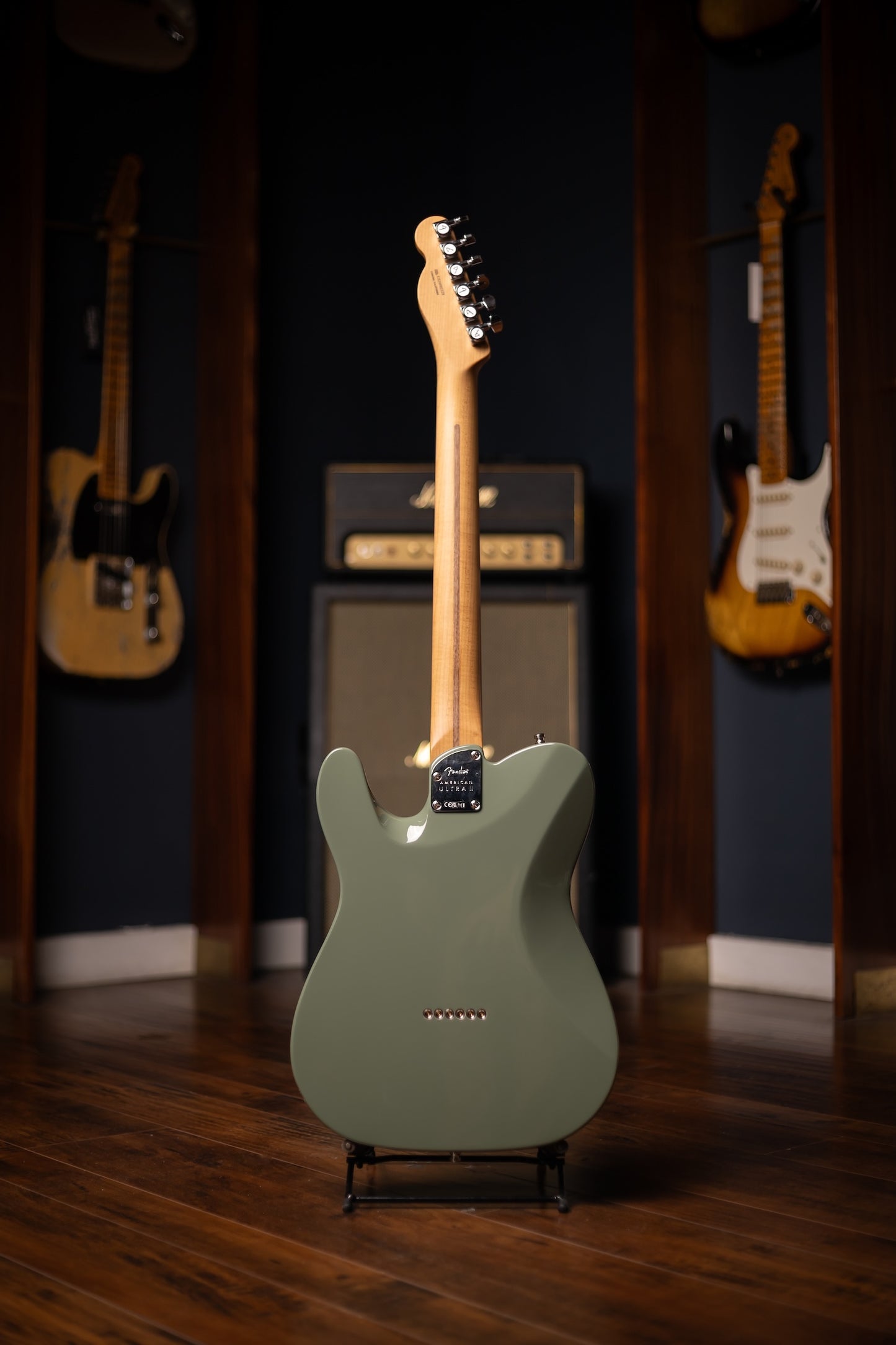 Fender Limited Edition American Ultra II Telecaster Electric Guitar - Antique Olive with Hardshell Case