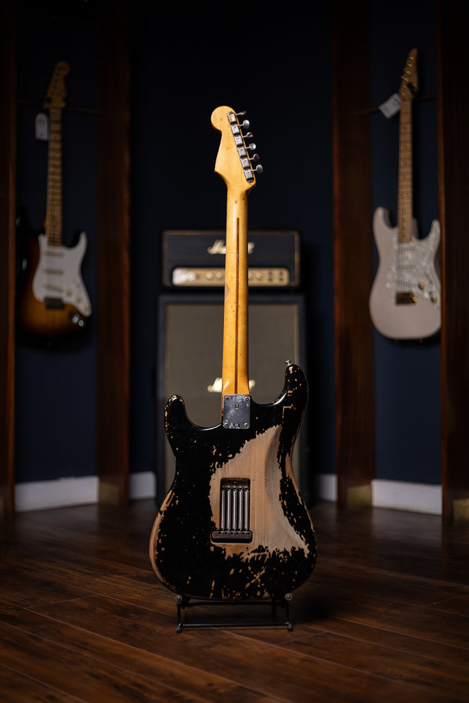 2005 Fender Custom Shop Eric Clapton Blackie Tribute Stratocaster Relic John English Masterbuilt Electric Guitar - Black