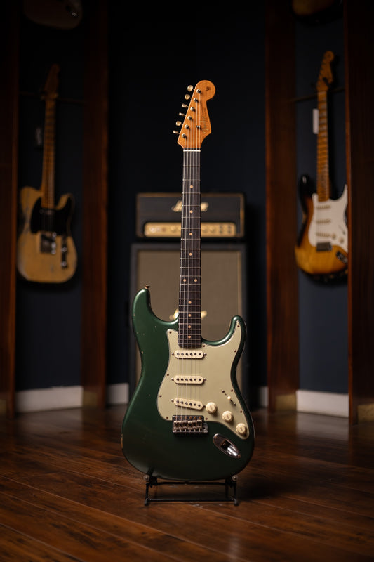 Fender Masterbuilt Todd Krause '63 Stratocaster® Journeyman Relic® Electric Guitar - Sherwood Green Metallic