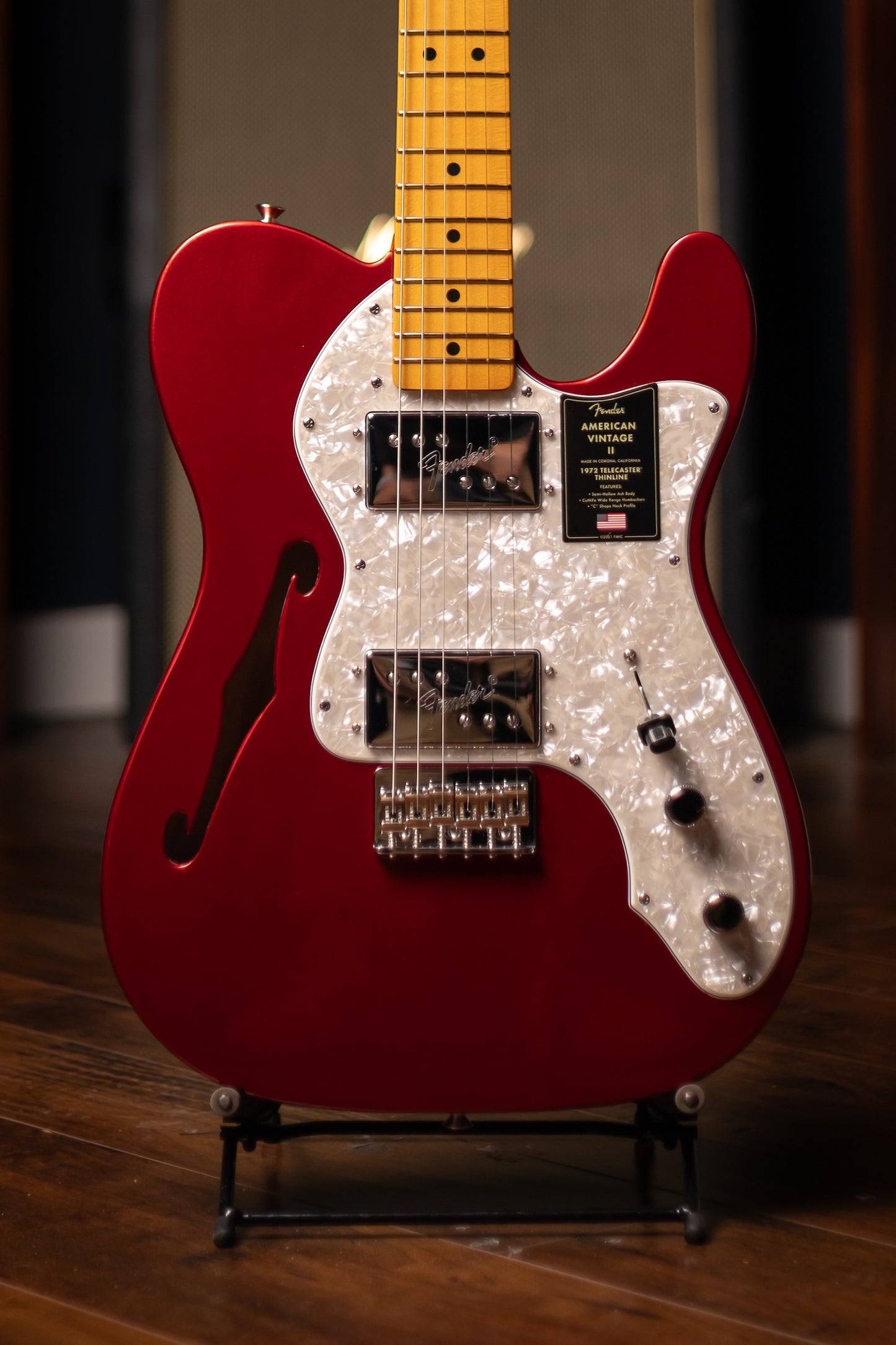 Fender American Vintage II 1972 Telecaster® Thinline  Electric Guitar - Candy Apple Red