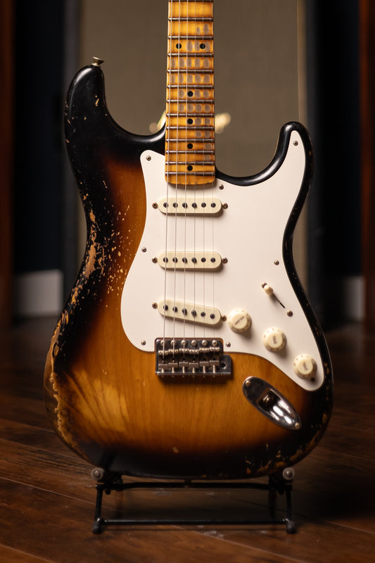 Fender 1957 Stratocaster Heavy Relic Electric Guitar - Aged 2-Color Sunburst