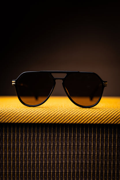 Johann Wolff Sunglasses - Bernau in Black w/ Brown Polarized Lenses