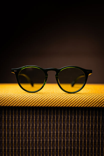 Johann Wolff Sunglasses - Walter in Palm Green w/ Clear Lenses
