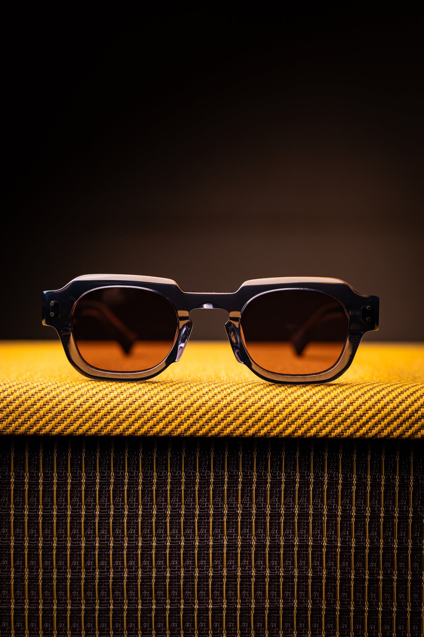 Johann Wolff Sunglasses - Bastei in Crystal w/ Smoke Burgundy Polarized Lenses