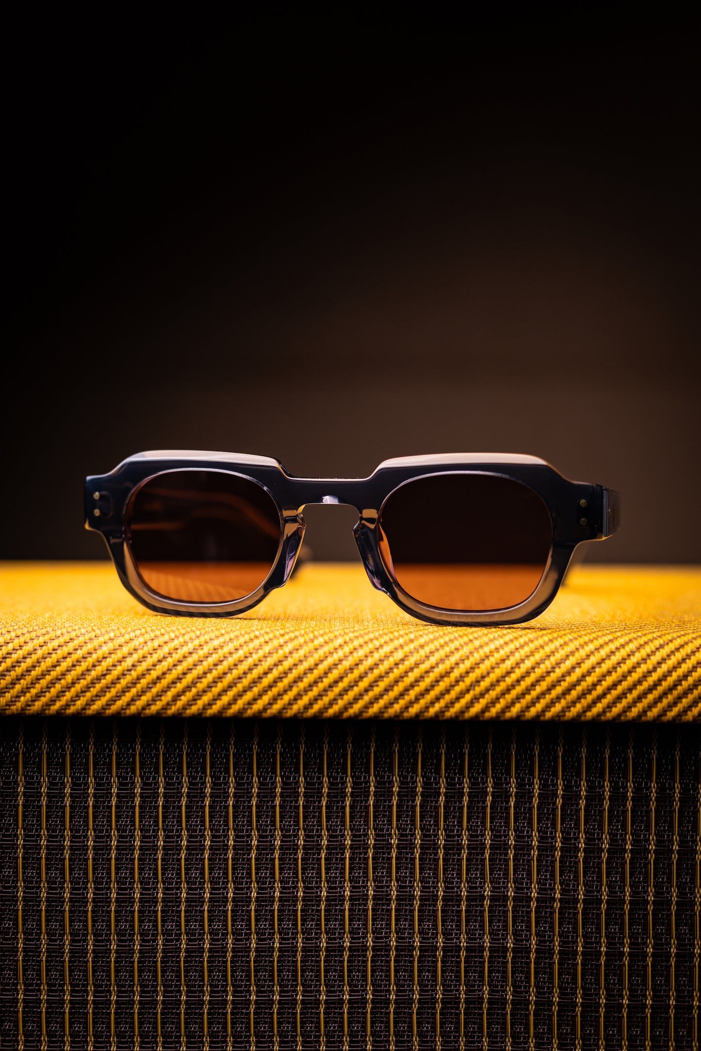 Johann Wolff Sunglasses - Bastei in Crystal w/ Smoke Burgundy Polarized Lenses