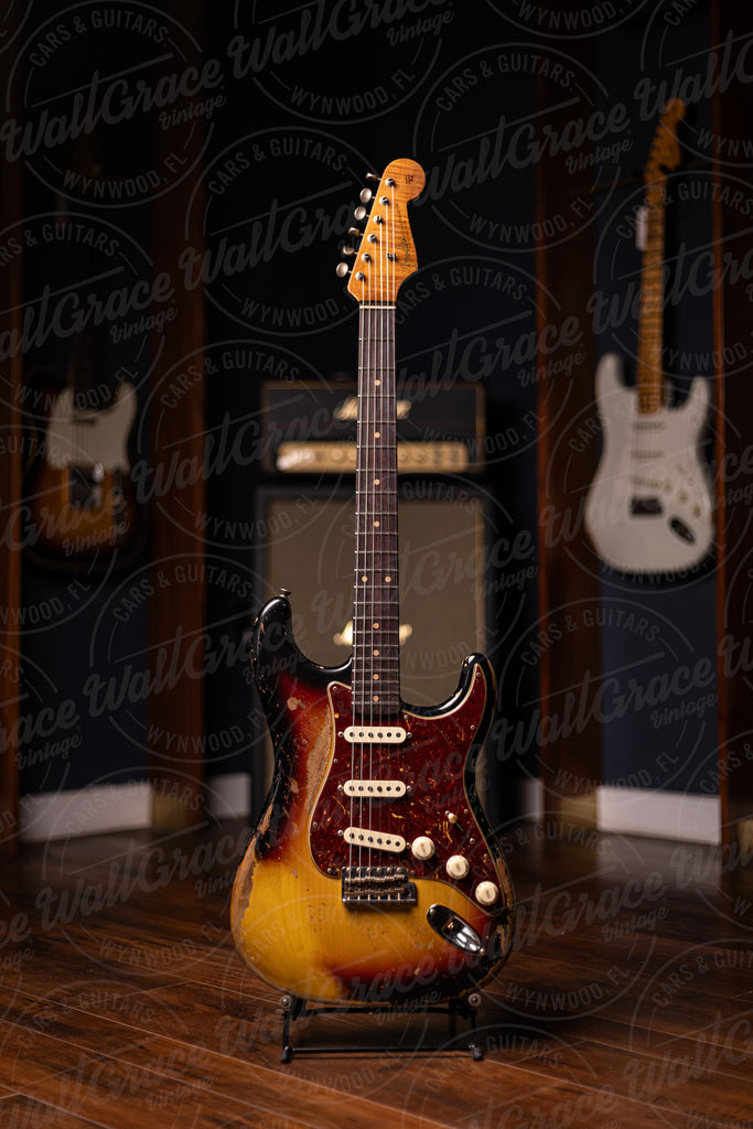 Fender Custom Shop Limted Edition Roasted Alder '61 Stratocaster Super Heavy Relic Electric Guitar - Aged 3-Tone Sunburst