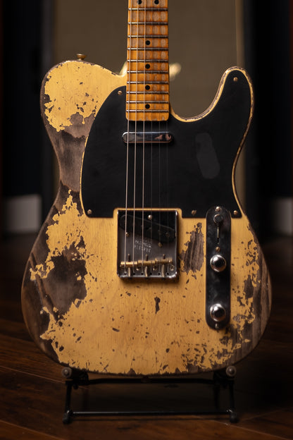 Fender Custom Shop 1951 Nocaster Super Heavy Relic Telecaster Electric Guitar - Super Faded Aged Nocaster Blonde