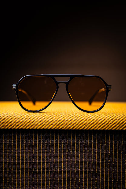 Johann Wolff Sunglasses - Bernau in Navy w/ Tuscan Polarized Lenses