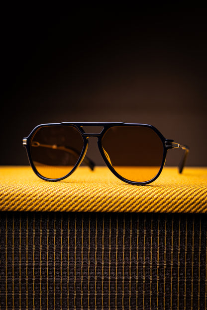 Johann Wolff Sunglasses - Bernau in Navy w/ Tuscan Polarized Lenses