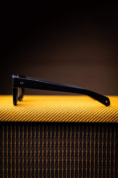 Johann Wolff Sunglasses - Martin in Matte Black w/ Green Polarized Lenses