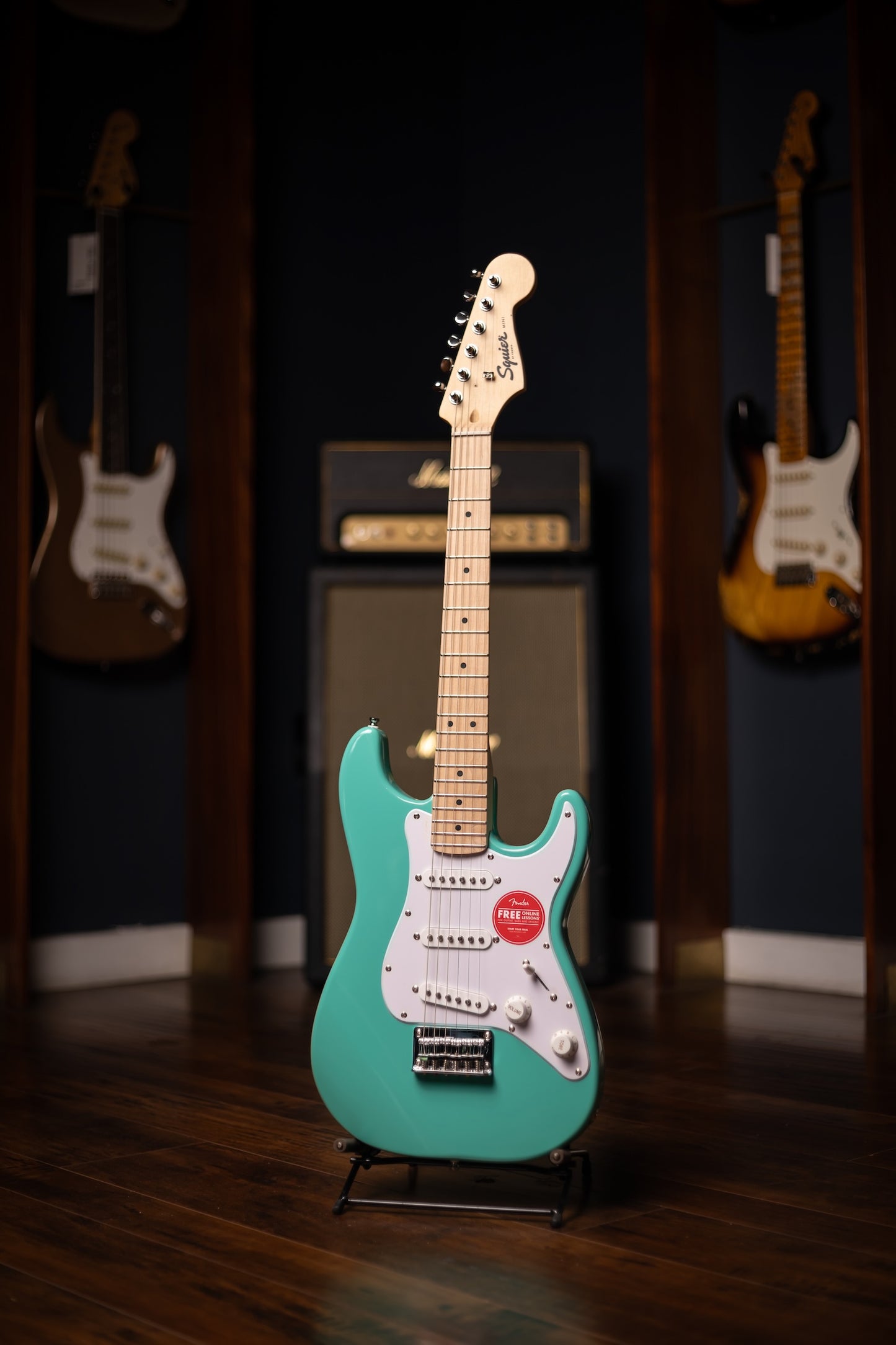Squier Stratocaster Mini Electric Guitar - Sea Foam Green