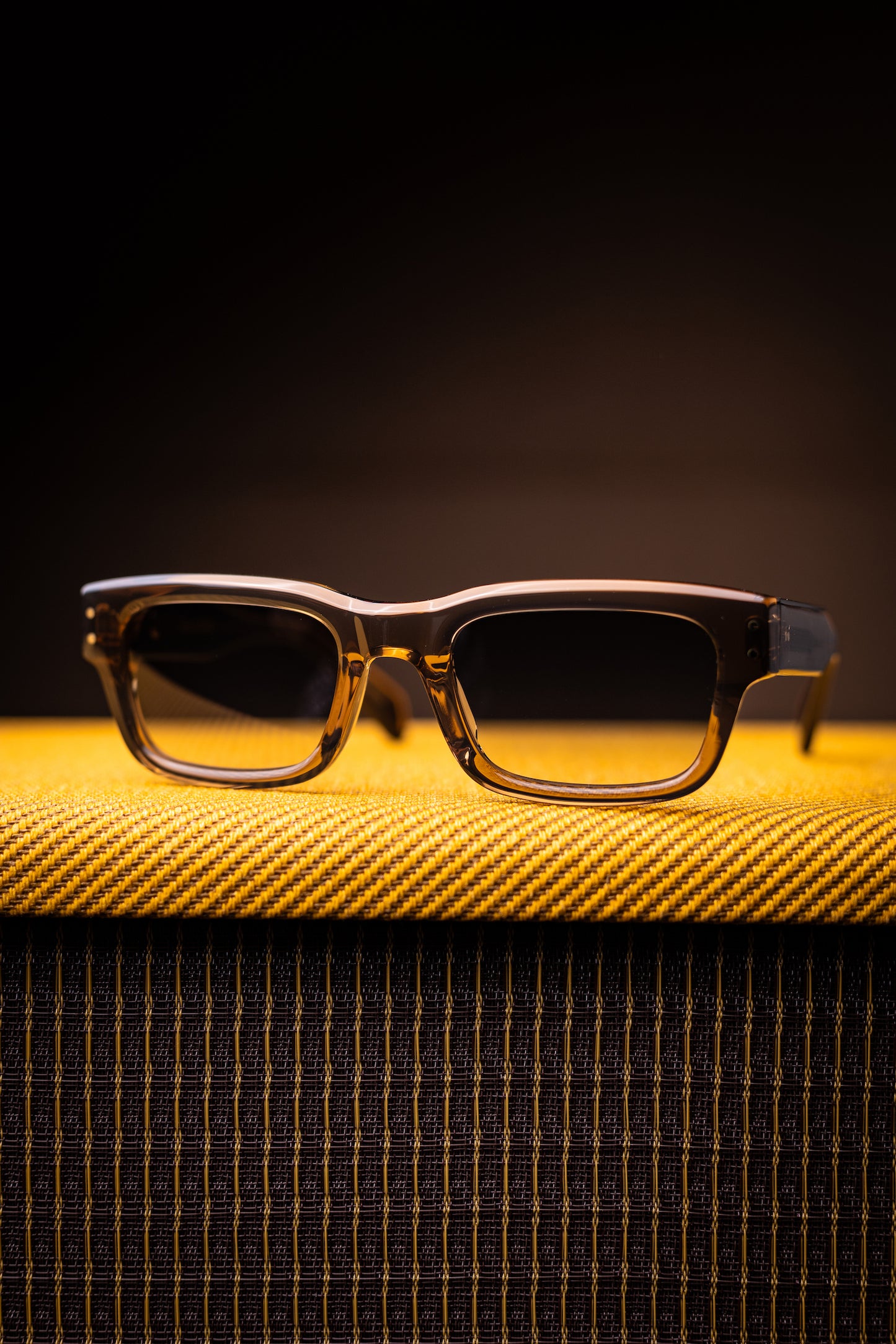 Johann Wolff Sunglasses - Konrad in Sand Smoke w/ Green Polarized Lenses