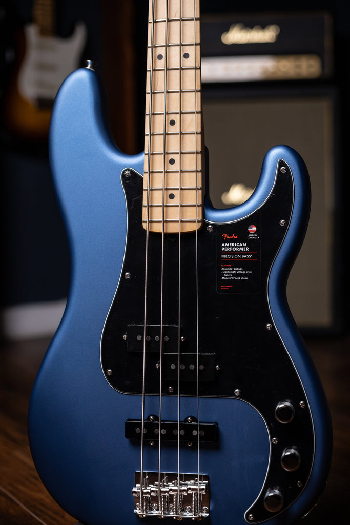 Fender American Performer Precision Bass - Satin Lake Placid Blue