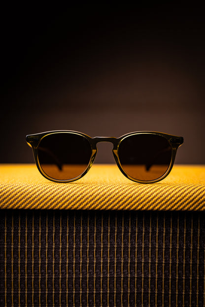 Johann Wolff Sunglasses - Kepler in Army w/ Brown Lenses