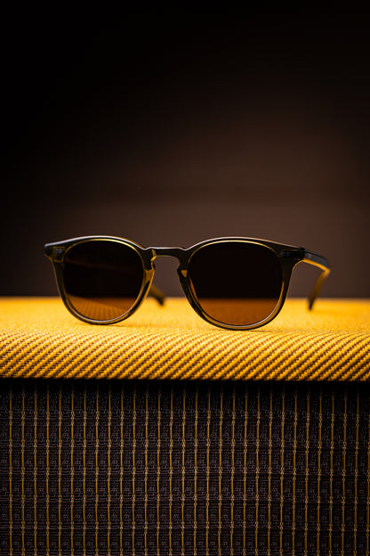 Johann Wolff Sunglasses - Kepler in Army w/ Brown Lenses