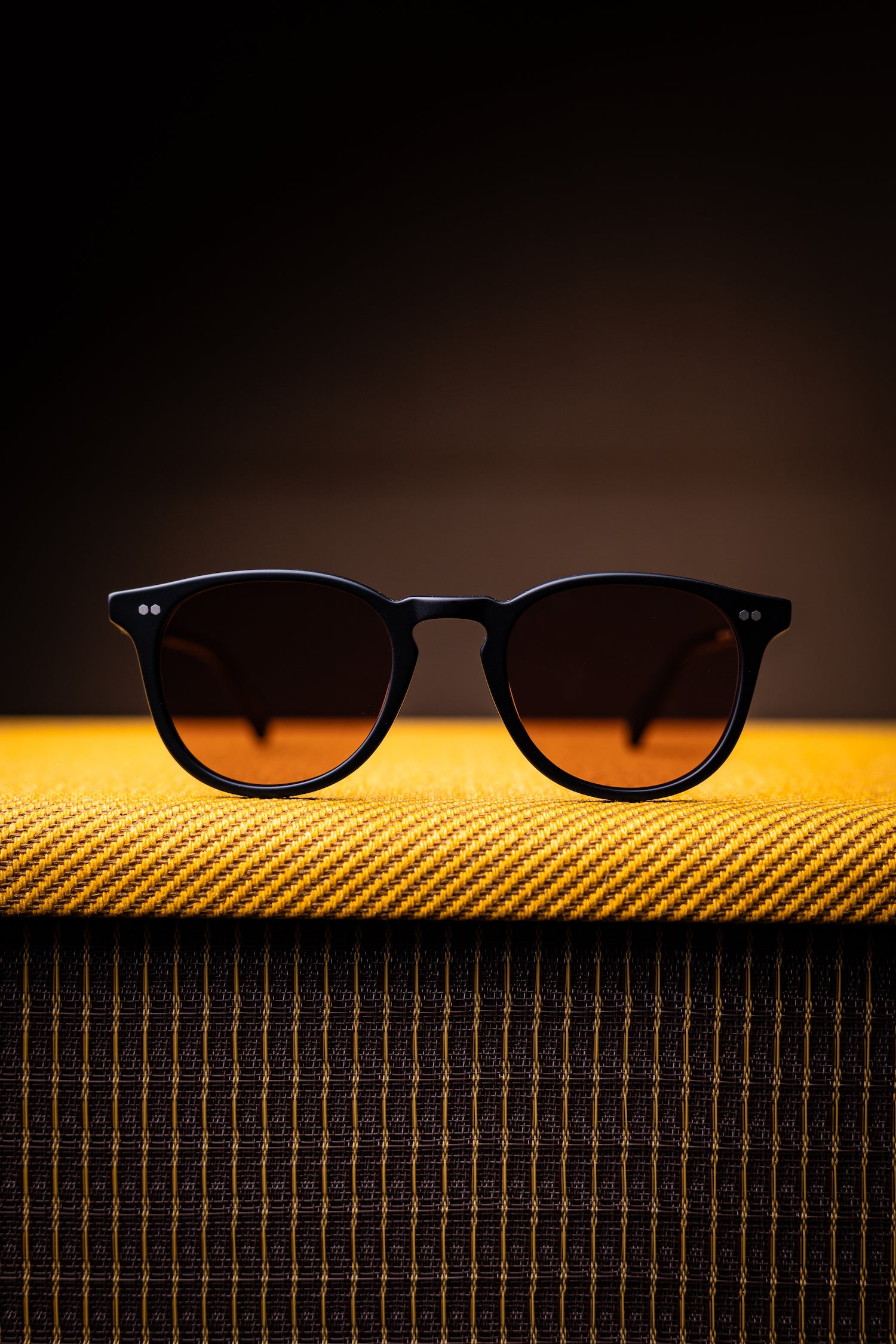 Johann Wolff Sunglasses - Kepler in Matte Black w/ Light Burgundy Lenses