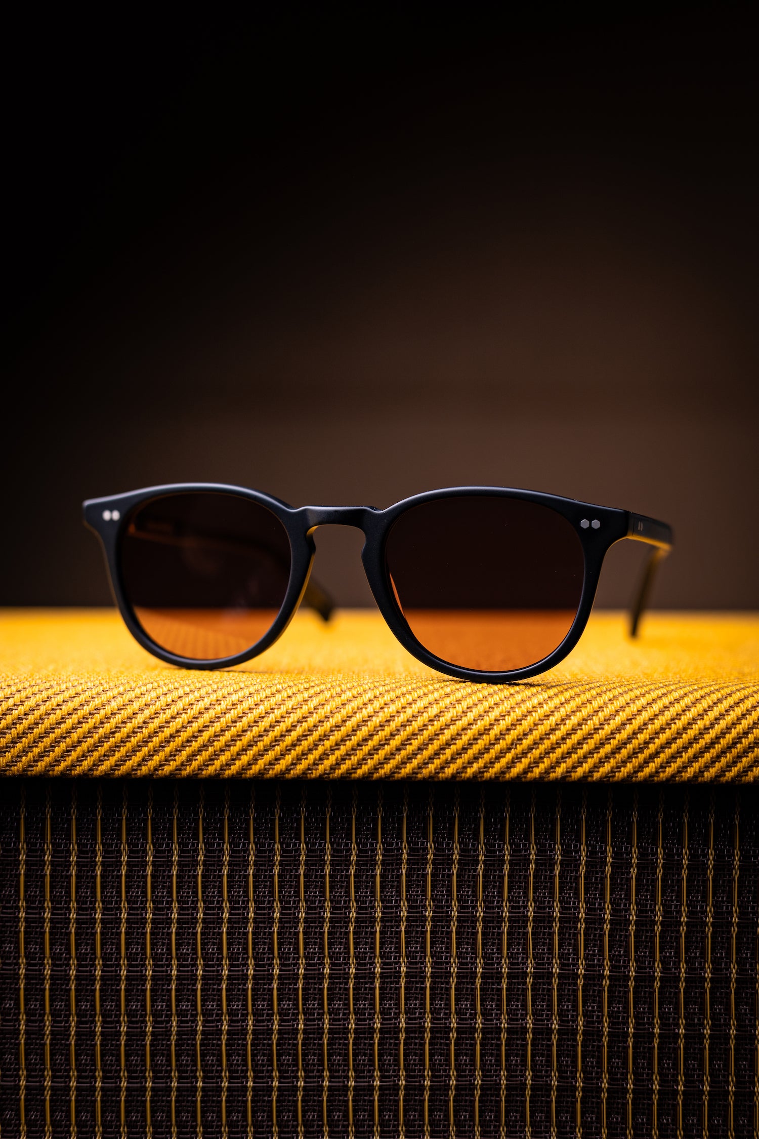Johann Wolff Sunglasses - Kepler in Matte Black w/ Light Burgundy Lenses