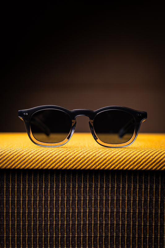 Johann Wolff Sunglasses - Carousel in Black Fade w/ Blue Polar Lenses