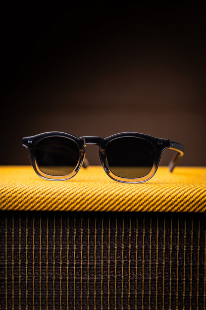 Johann Wolff Sunglasses - Carousel in Black Fade w/ Blue Polar Lenses