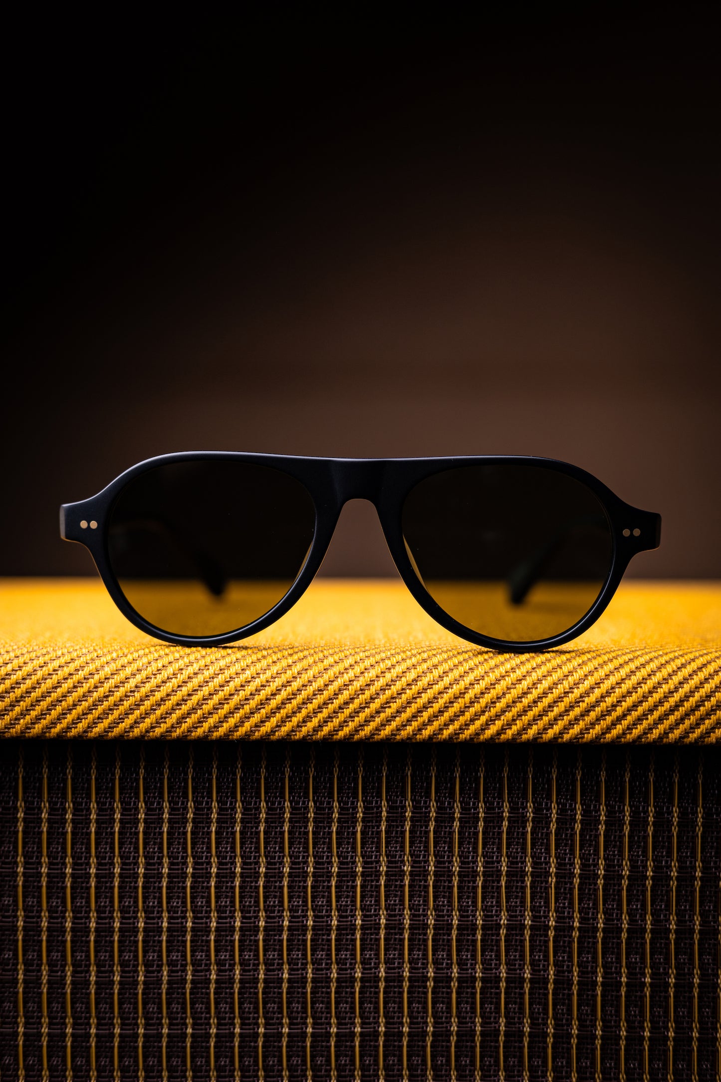 Johann Wolff Sunglasses - Schnell in Matte Black  w/ Green Lenses