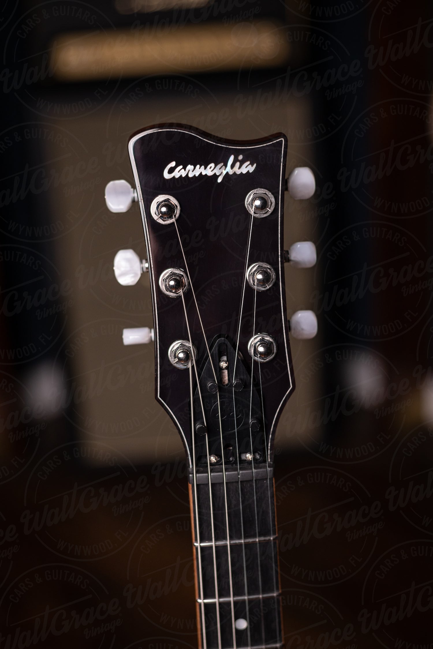 Carneglia Sublime Quilted Top Electric Guitar with Ebony Fretboard - Green Burst with Lambo Matte back