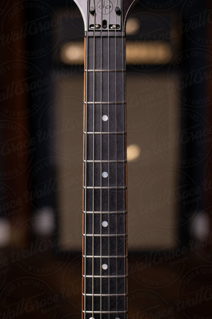 Carneglia Sublime Quilted Top Electric Guitar with Ebony Fretboard - Green Burst with Lambo Matte back