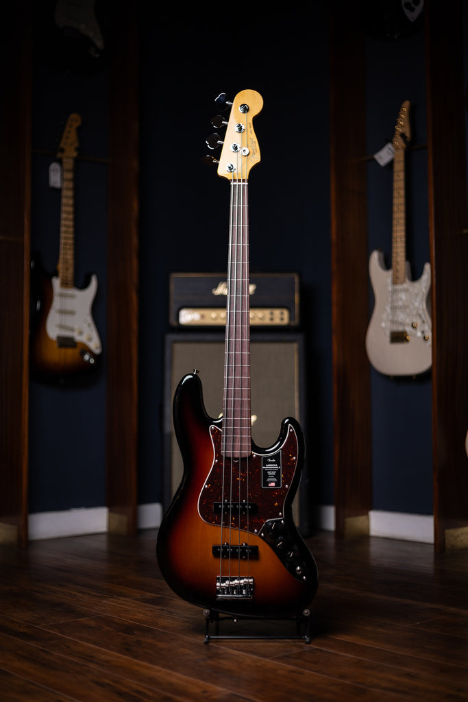 Fender American Professional II Fretless Jazz Bass - 3-Color Sunburst