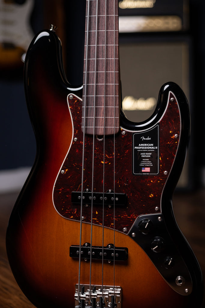 Fender American Professional II Fretless Jazz Bass - 3-Color Sunburst