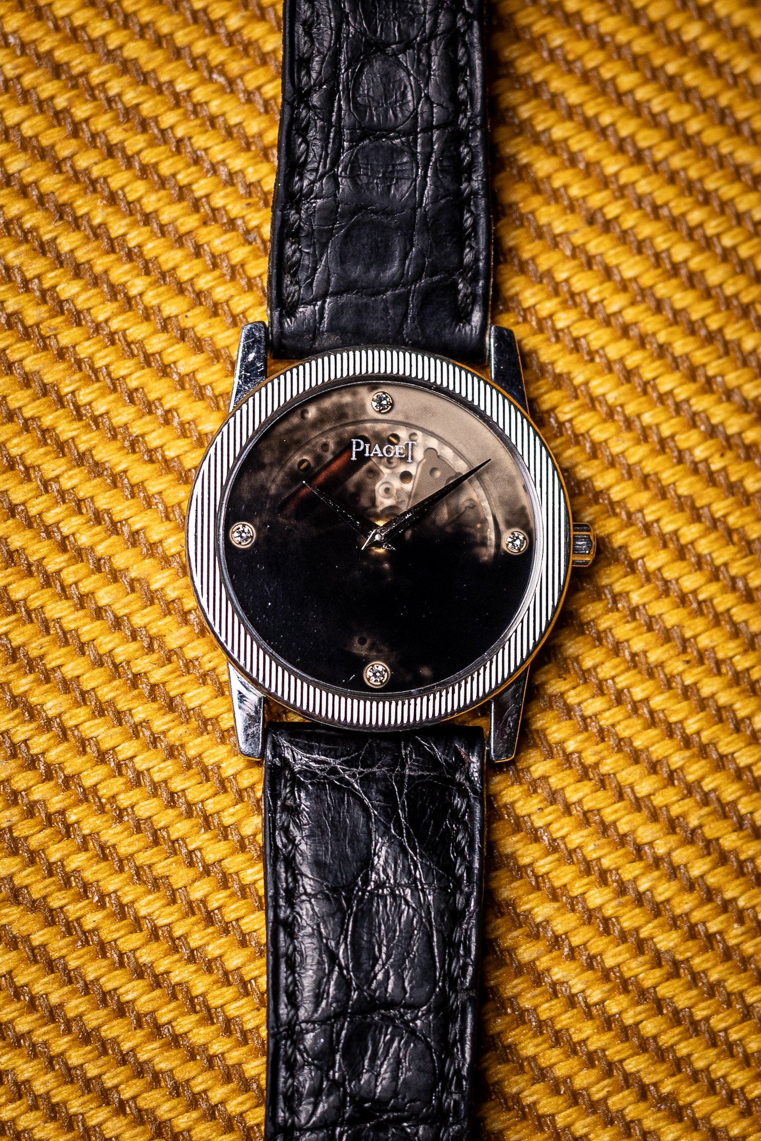 1980's Piaget Protocole Obsidian Dial White Gold Ref. 561783