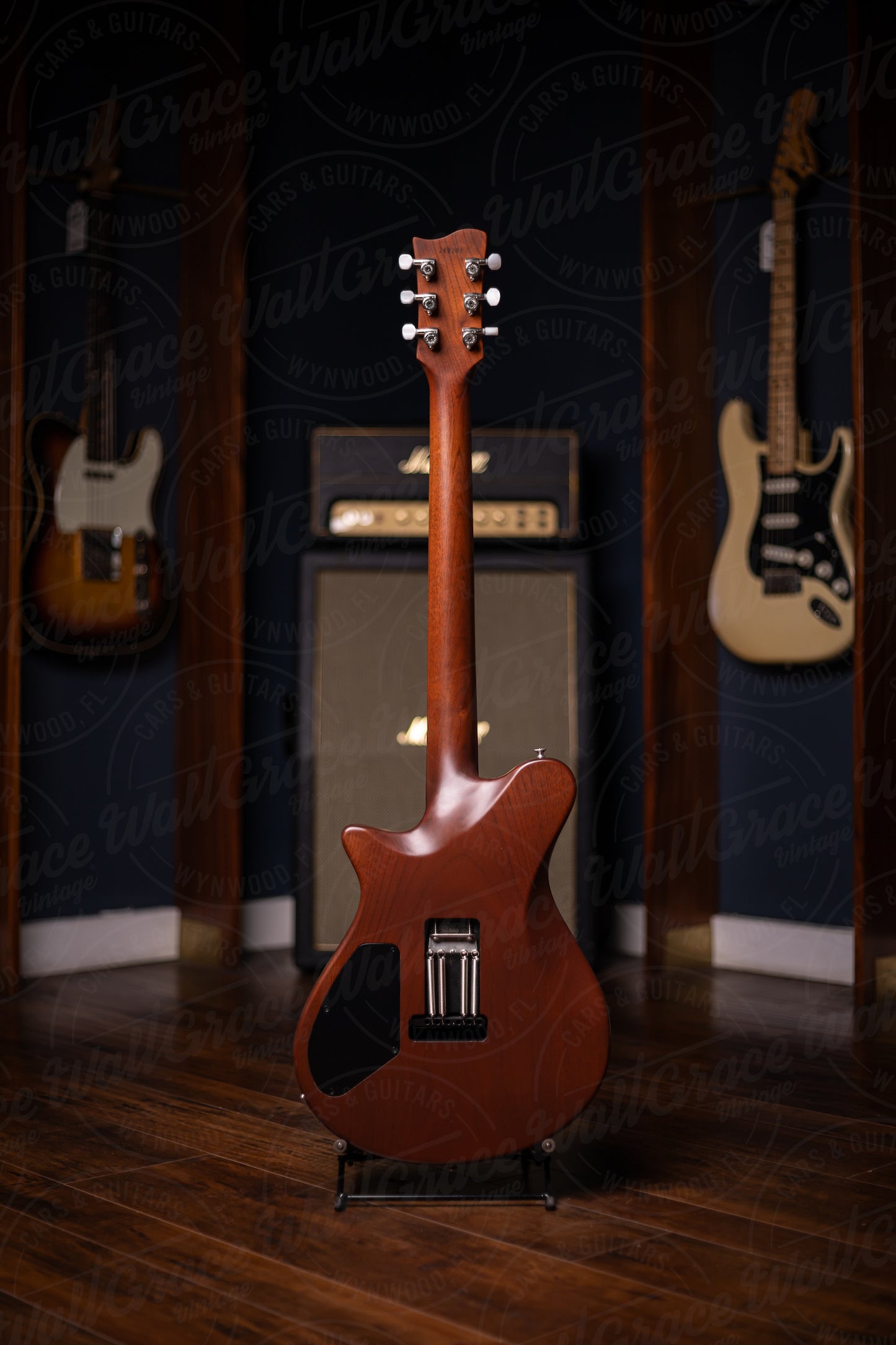 Carneglia Sublime Quilted Top Electric Guitar with Ebony Fretboard - Green Burst with Lambo Matte back