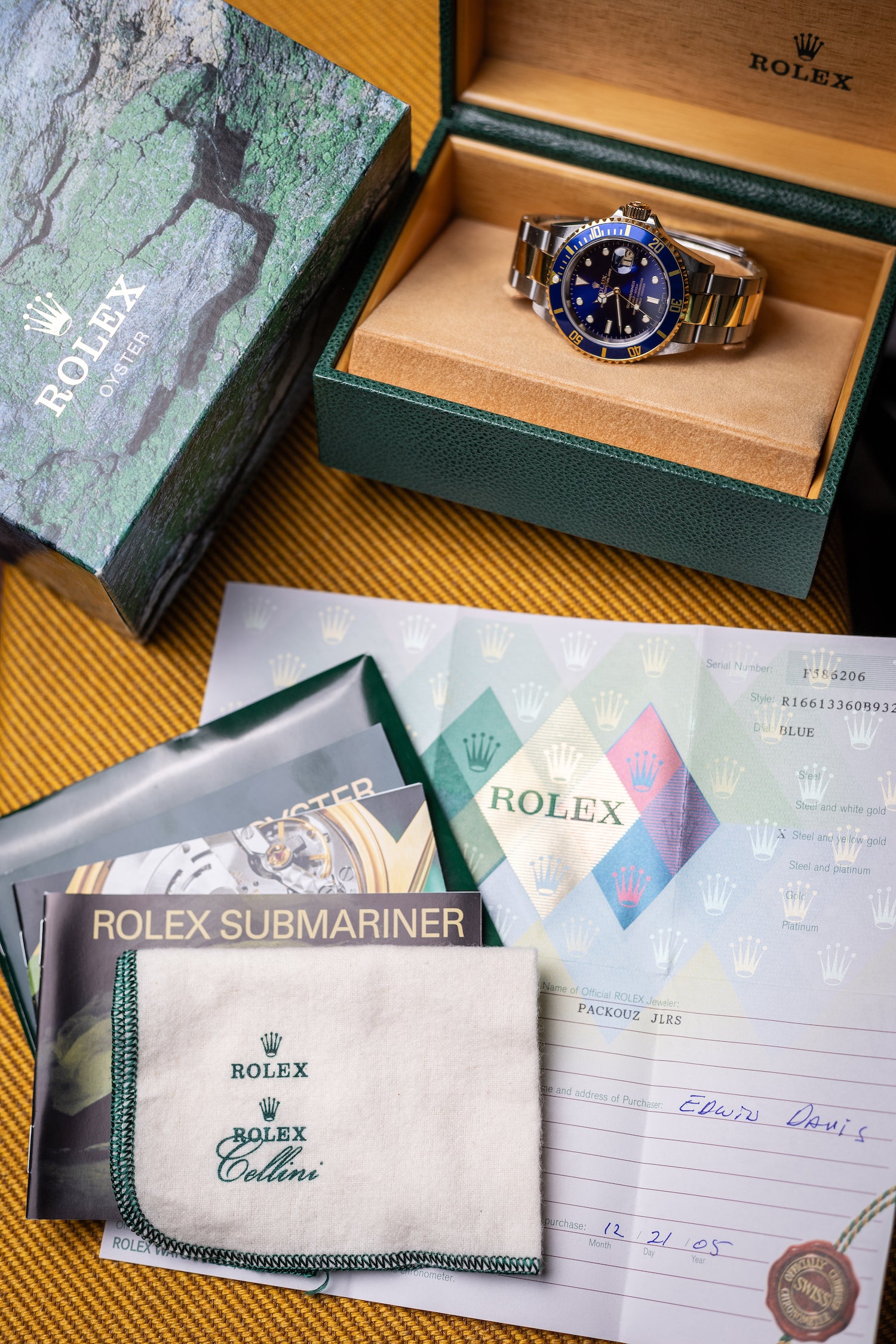 2003 Rolex Submariner Two-Tone Ref. 16613 box and papers