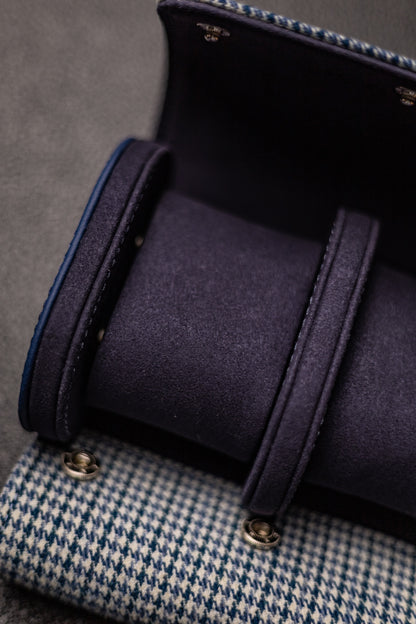 KRUK Grey/Blue Pepita 2-Watch Case