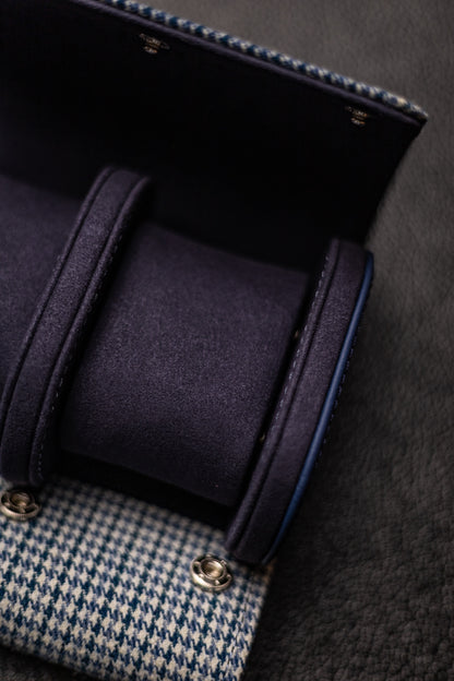 KRUK Grey/Blue Pepita 2-Watch Case