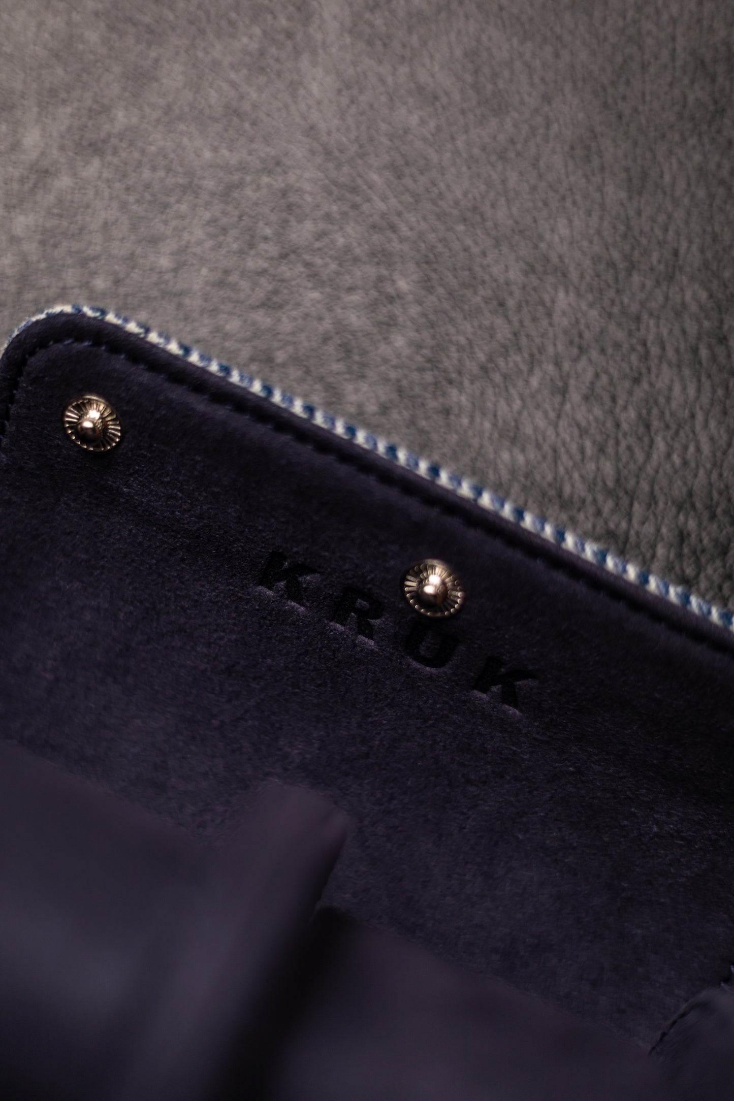 KRUK Grey/Blue Pepita 2-Watch Case