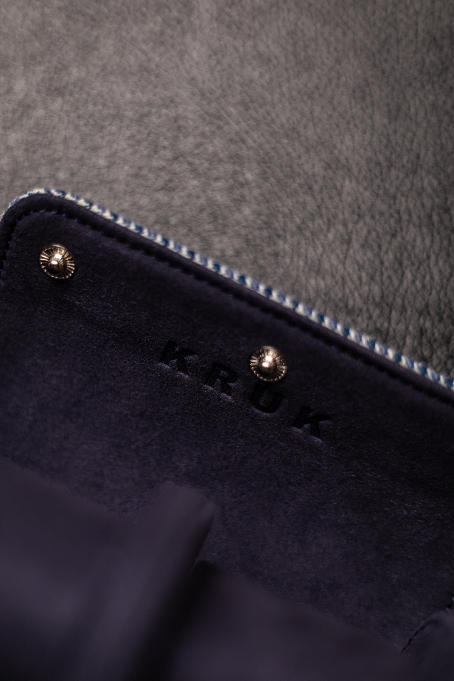 KRUK Grey/Blue Pepita 2-Watch Case