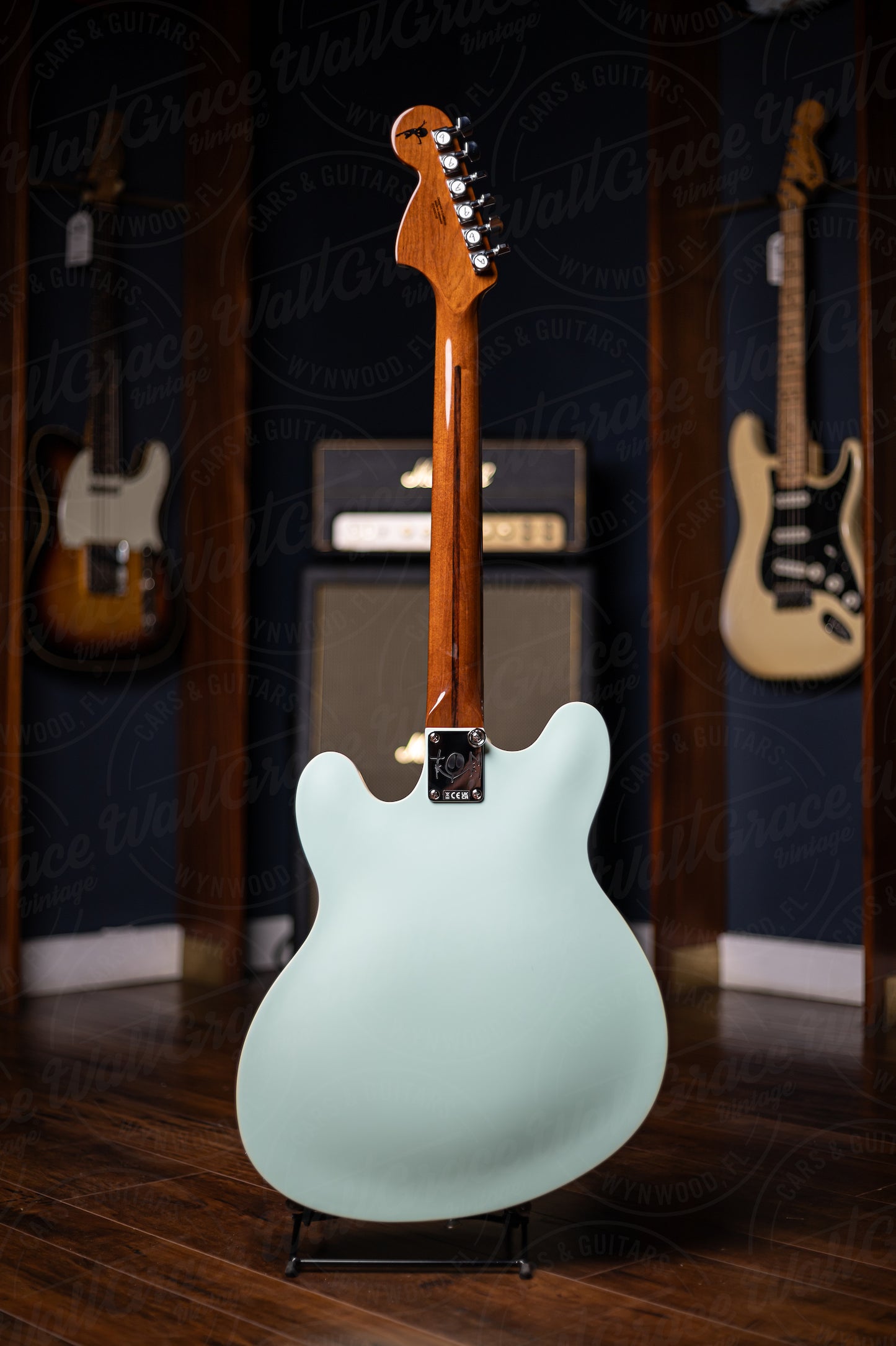 Fender Tom DeLonge Starcaster Semi-Hollow Electric Guitar - Satin Surf Green