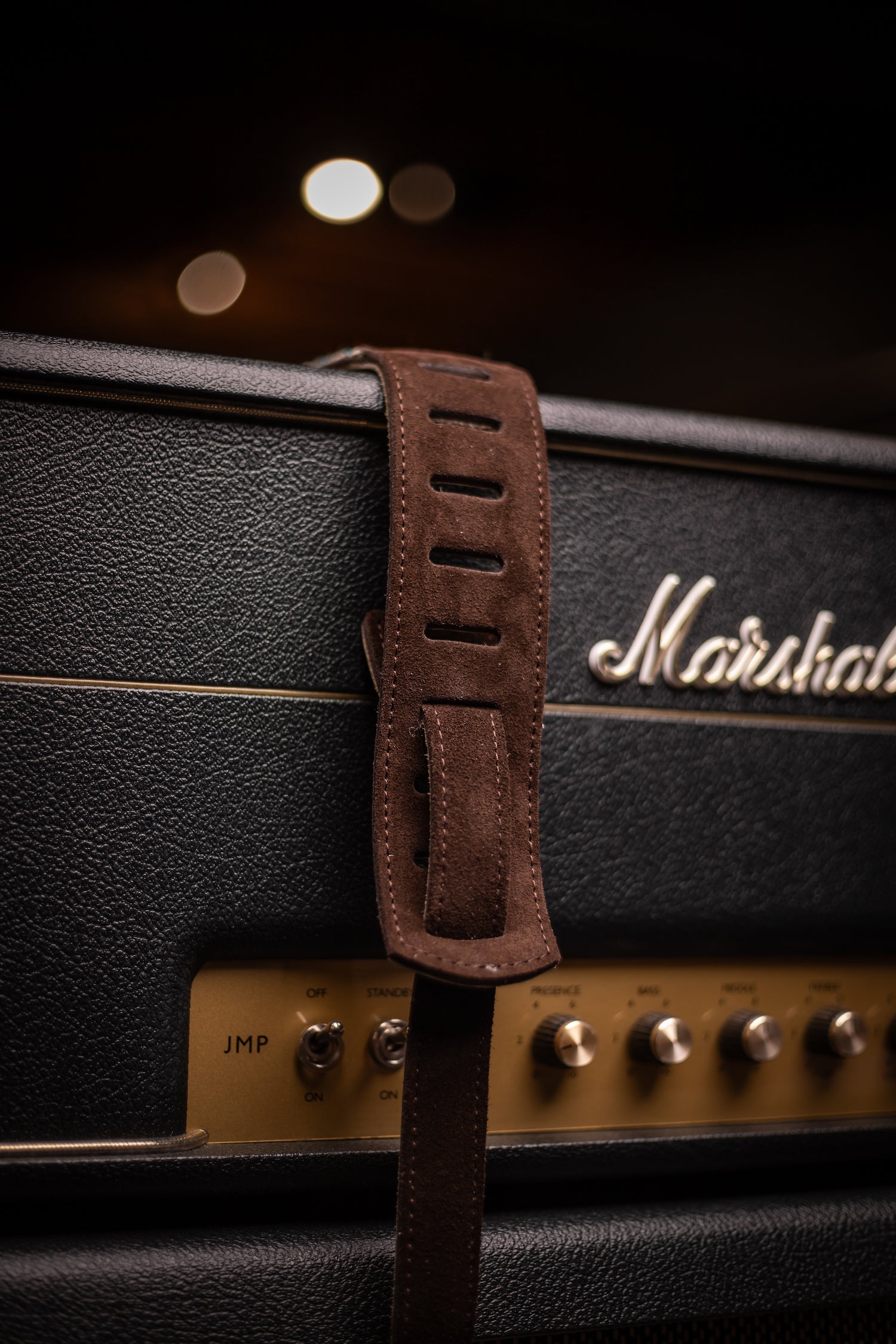 Walt Grace Vintage Wool with Brown Suede Guitar Straps