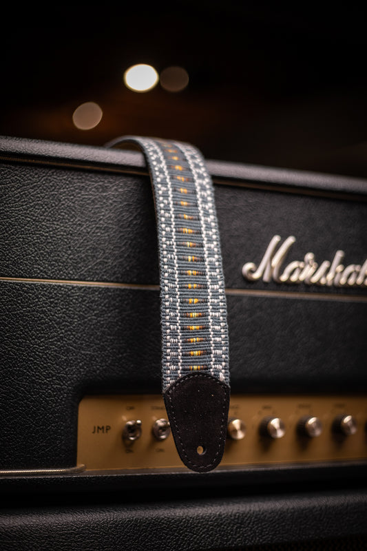 Walt Grace Vintage Wool with Black Suede Guitar Straps