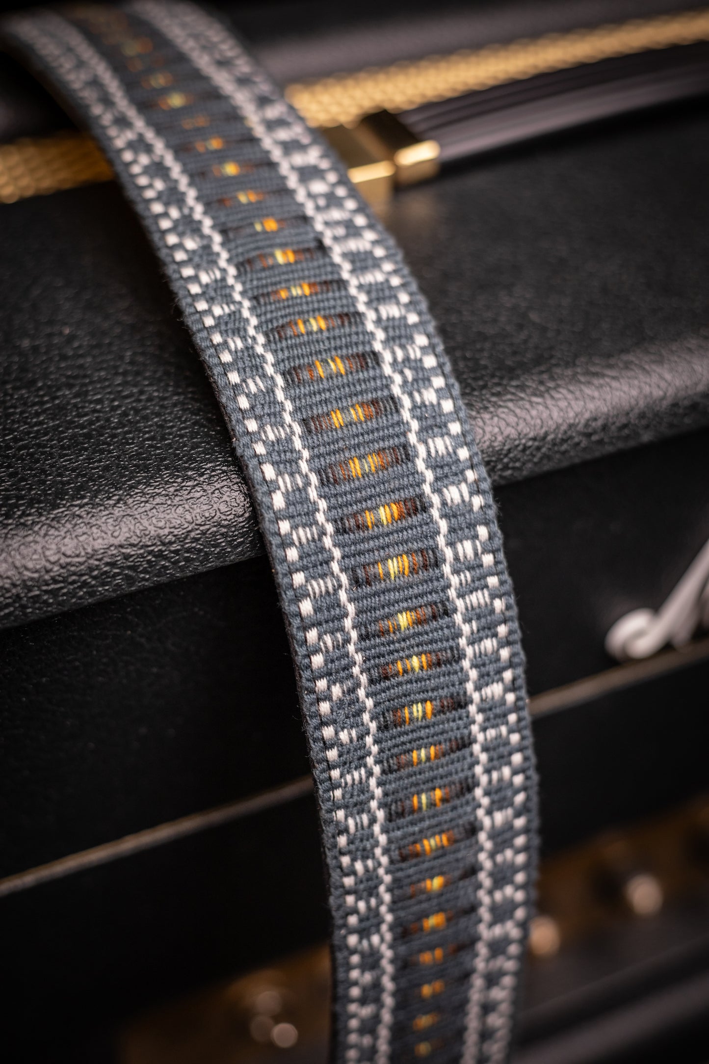 Walt Grace Vintage Wool with Black Suede Guitar Straps