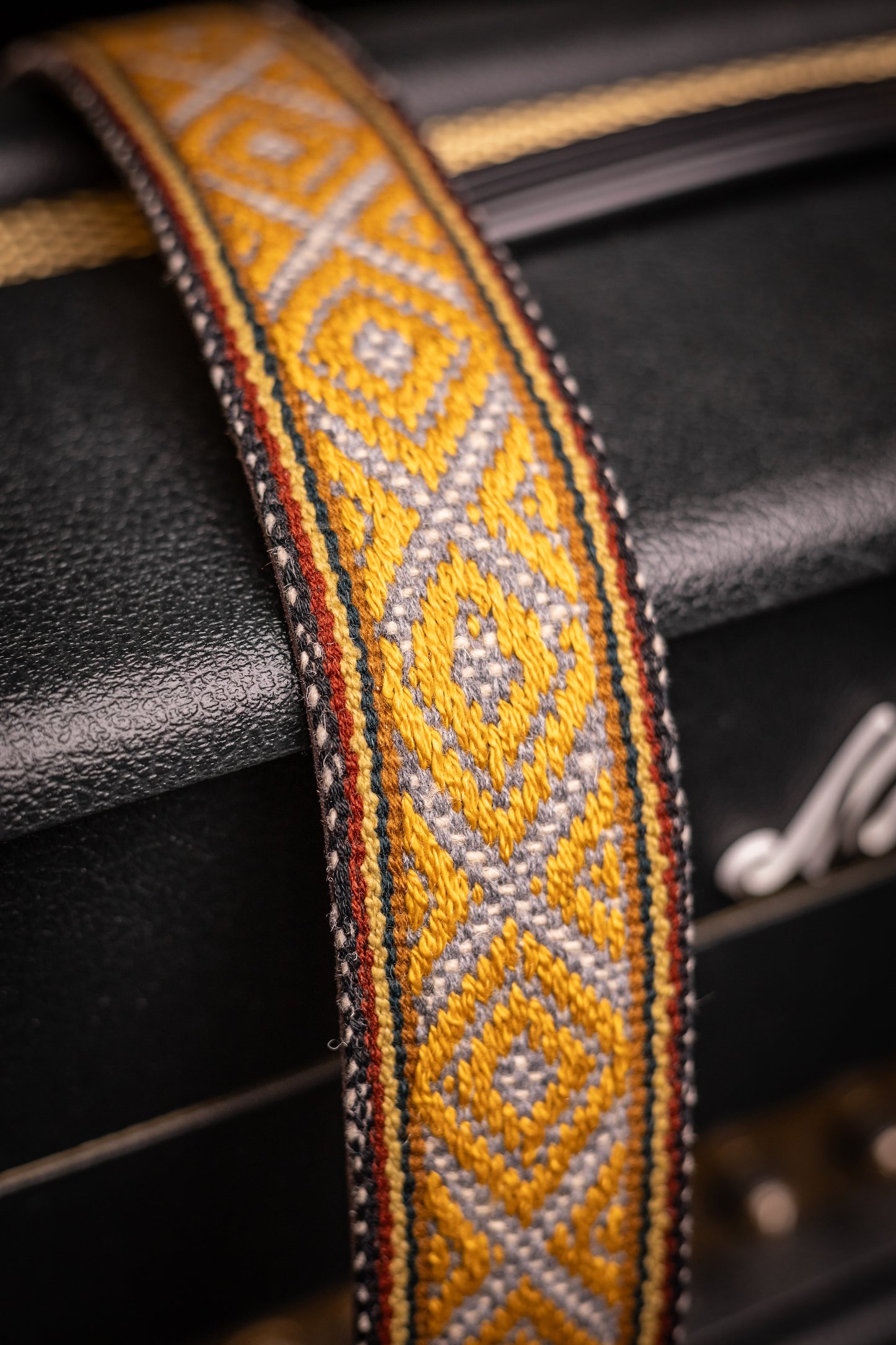 Walt Grace Vintage Wool with Brown Suede Guitar Straps