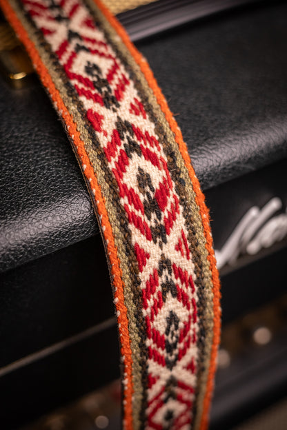 Walt Grace Vintage Wool with Brown Suede Guitar Straps